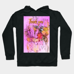 Thank you card - rainbow autumn leaves Hoodie